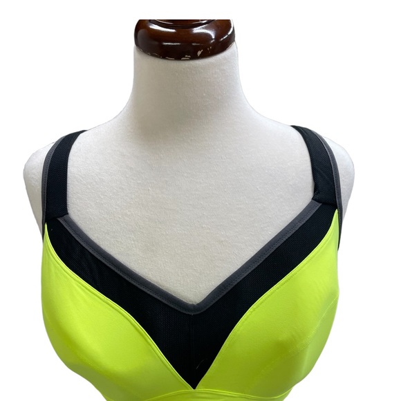 torrid Other - Torrid neon yellow activewear bra with gray & black trim 40DD